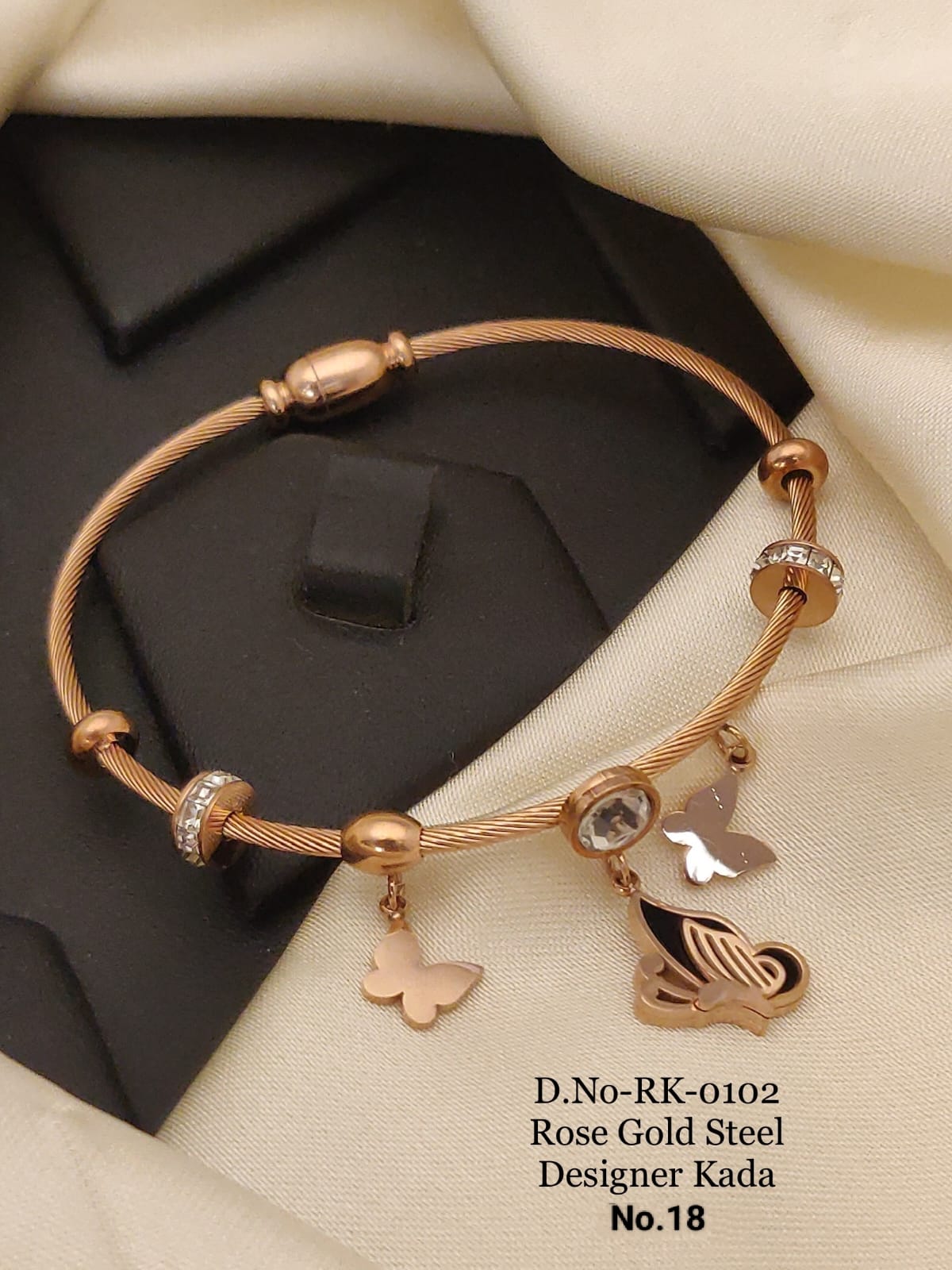 Rose Gold Free Size Steel Designer Breslet Kada Catalog
